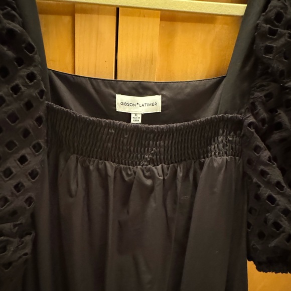 Gibson & Latimet high-low puffed sleeve dress size xl, black - Picture 7 of 7